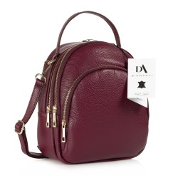 Rucsac dama din piele naturala DiAmanti Amato Bordo